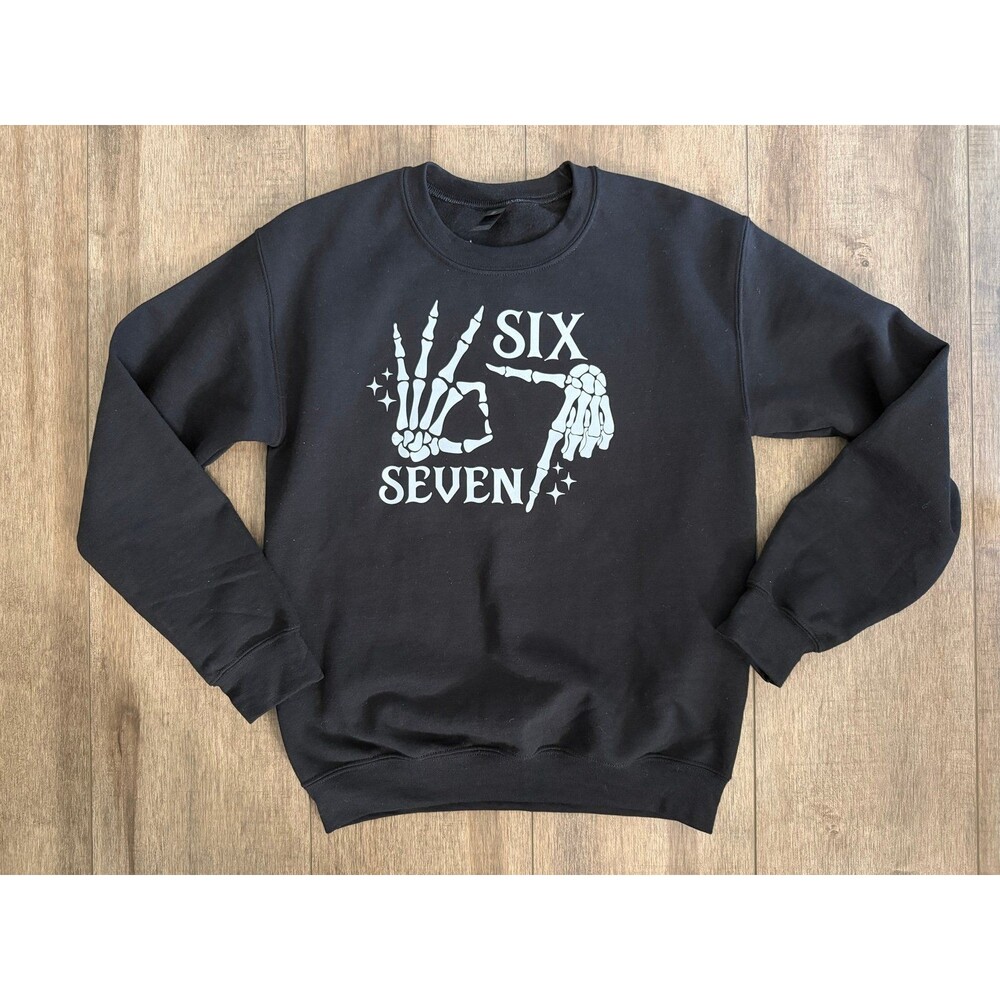 Six seven skeleton sweatshirt Halloween 67